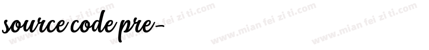 source code pre字体转换